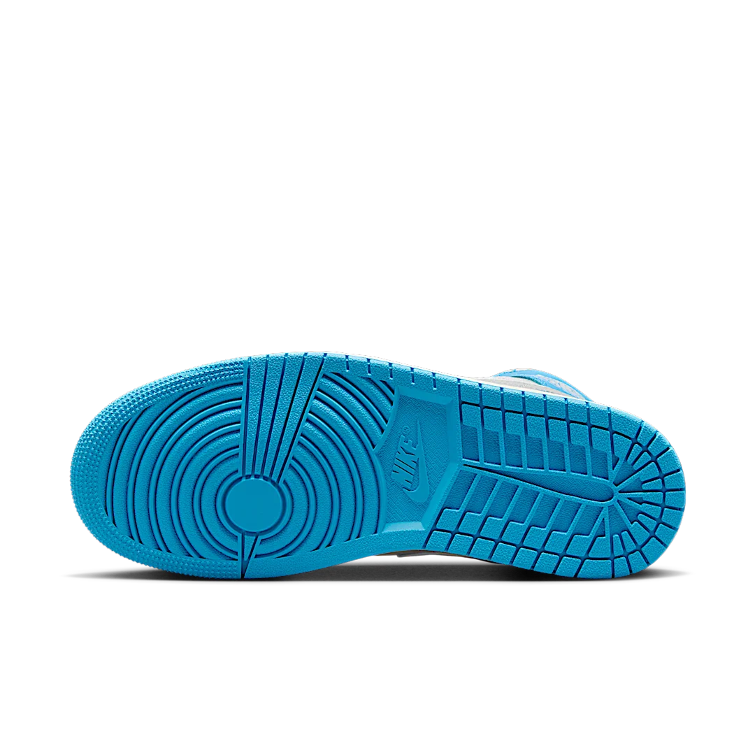 Air Jordan 1 Mid Dark Powder Blue White Sail Neutral Grey - Image 4