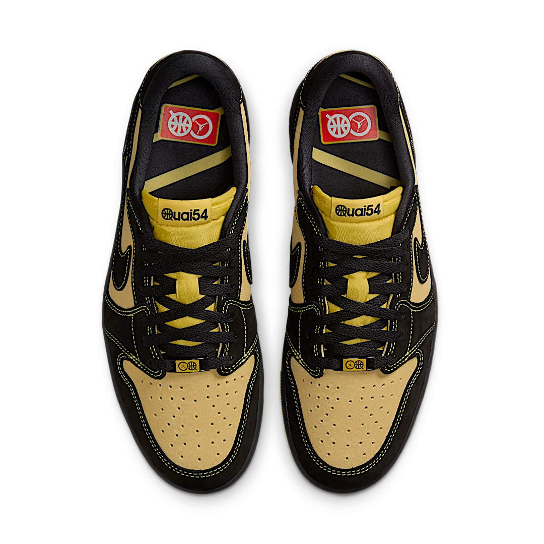 Air Jordan 1 Retro Low OG Quai 54 Black Tour Yellow Red - Image 3