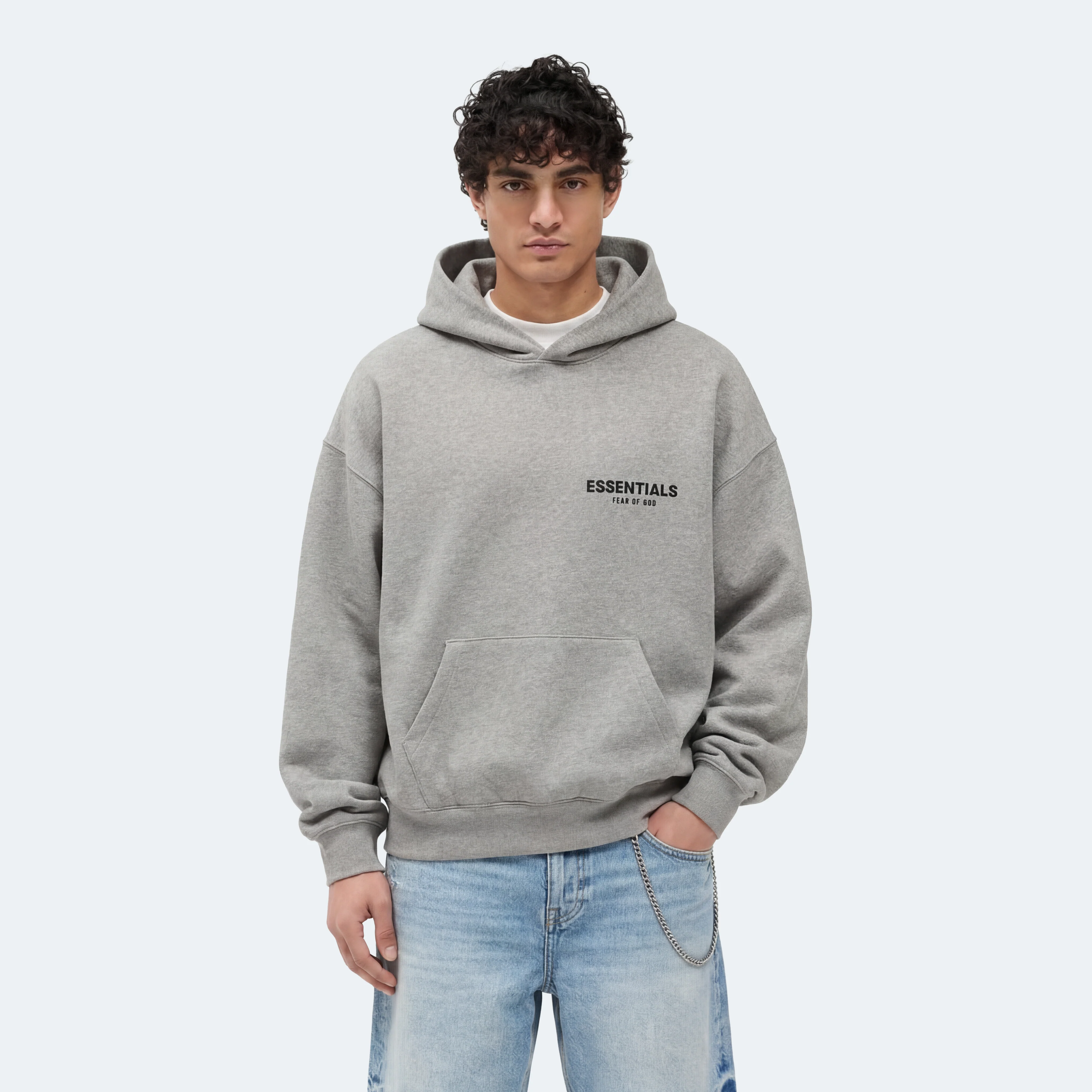 Fear of God Essentials Hoodie Dark Oatmeal - Image 3