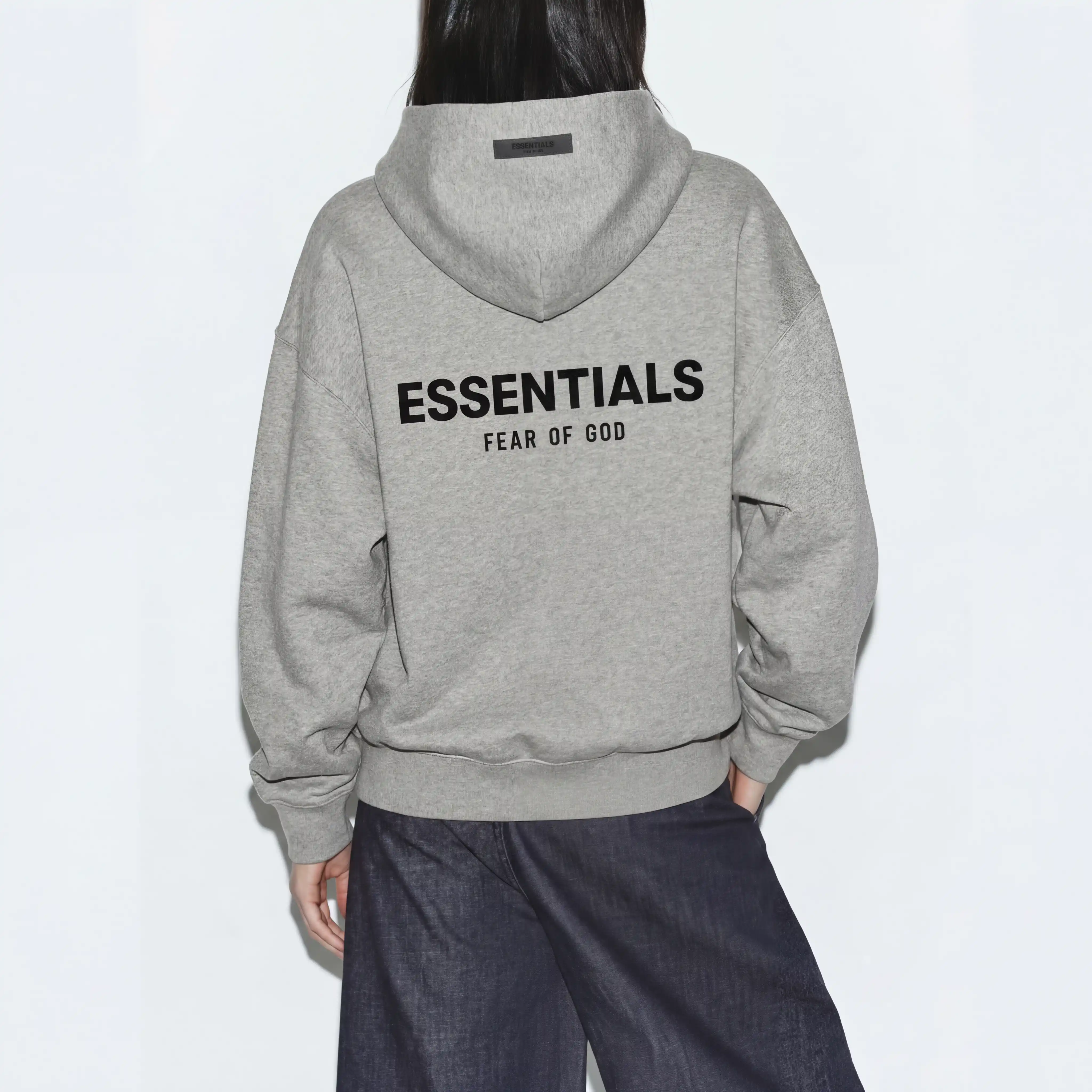 Fear of God Essentials Hoodie Dark Oatmeal - Image 4