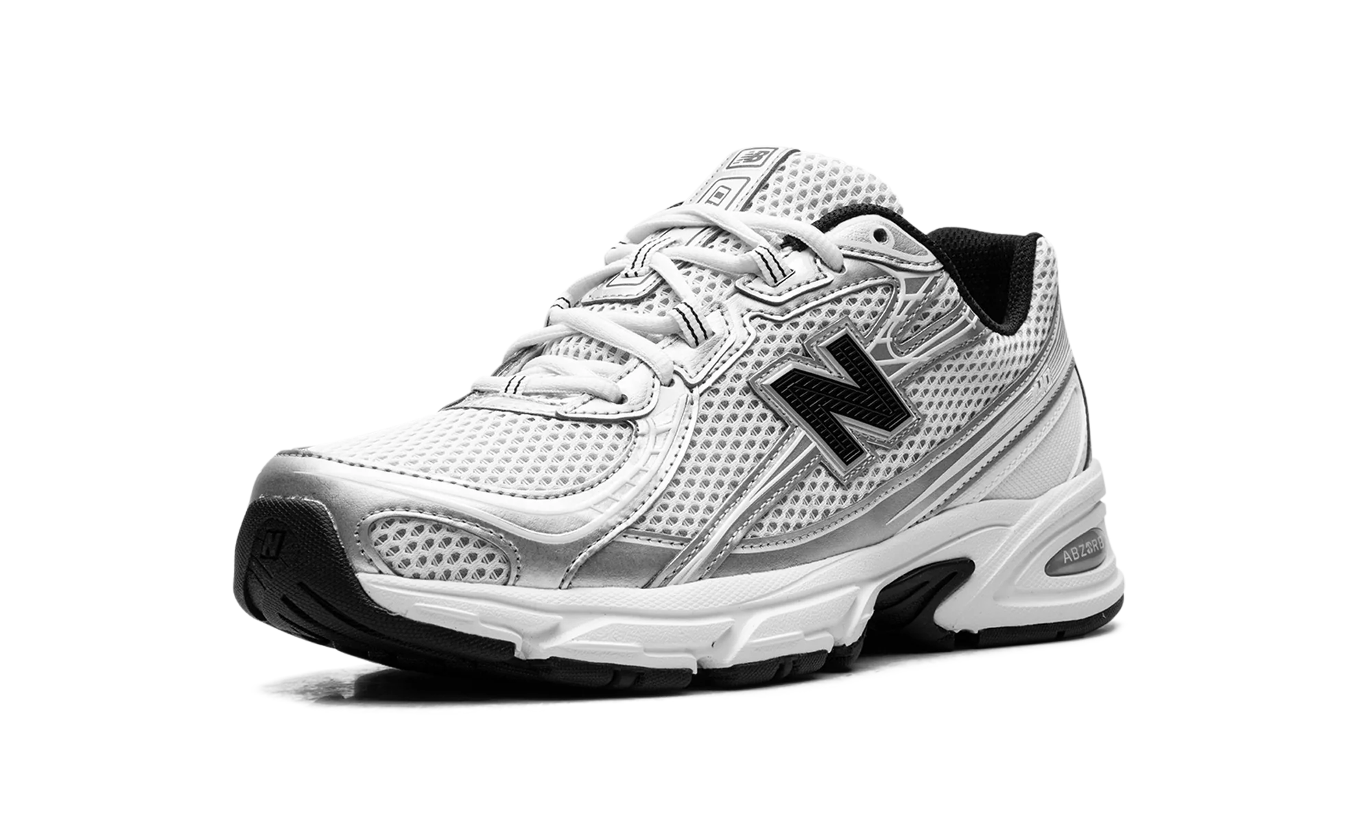 New Balance 740 White Silver Metallic Navy - Image 4