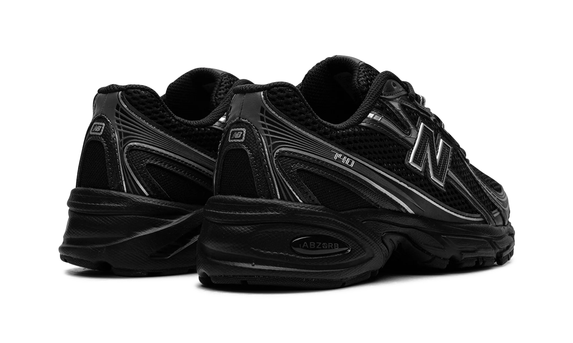 New Balance 740v2 Black Grey Silver - Image 3
