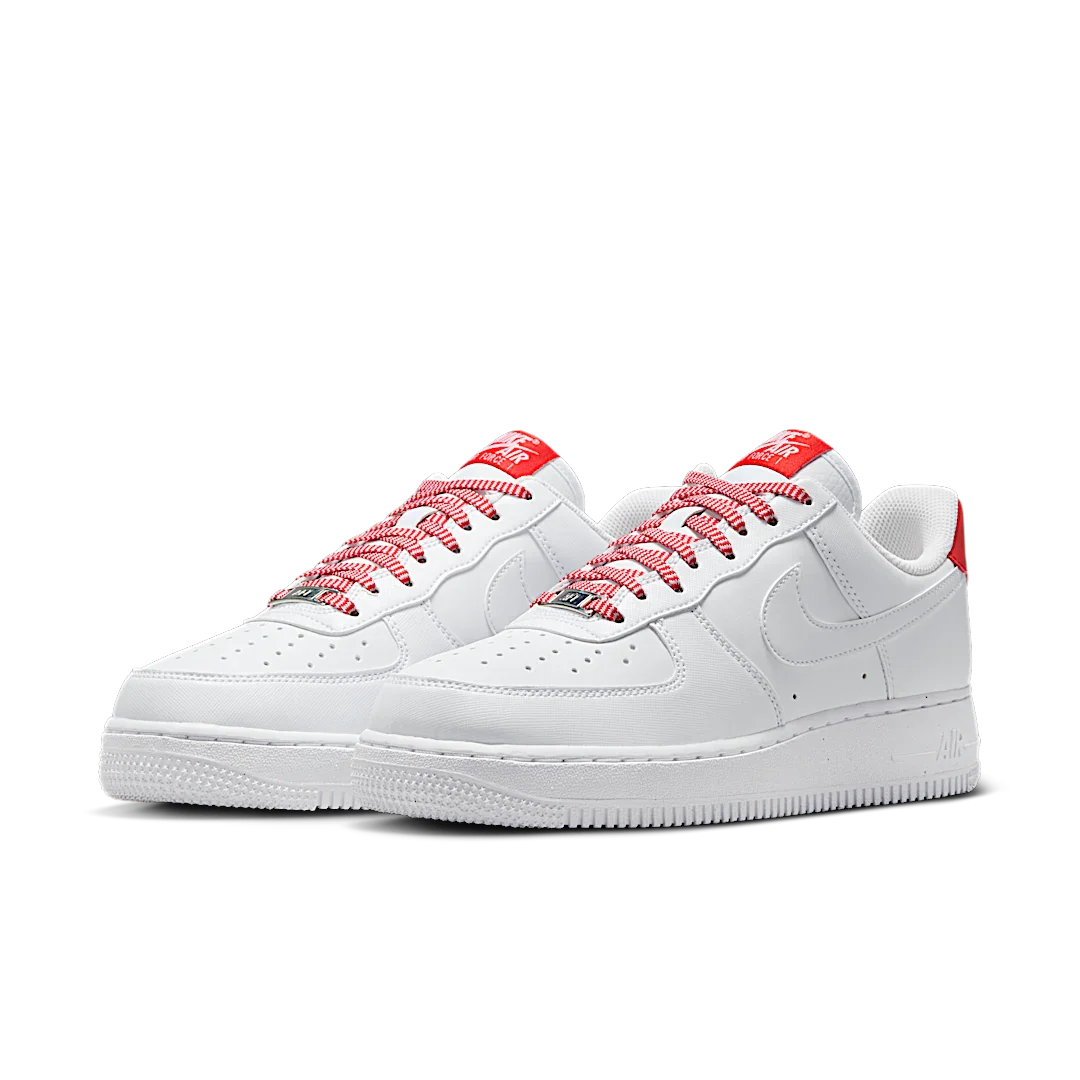 Nike Air Force 1 Low '07 White Pink Foam Metallic Silver Light Crimson - Image 2