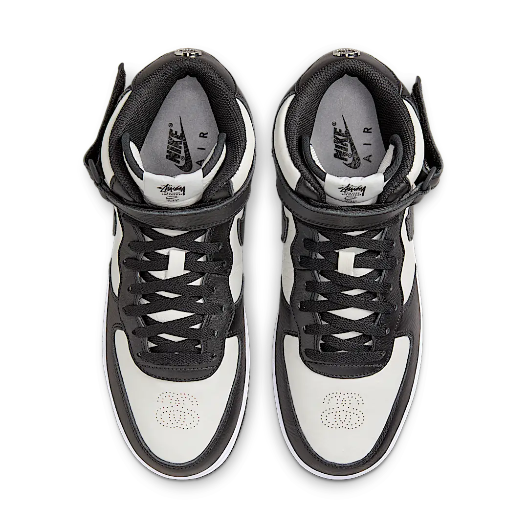 Nike Air Force 1 Mid Stussy Light Bone Black - Image 3