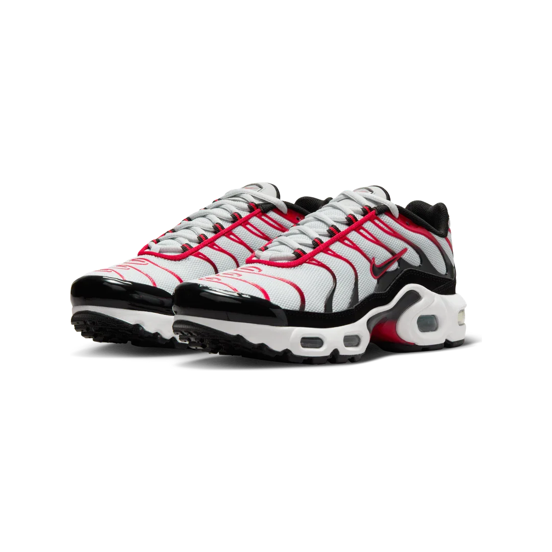Nike Air Max Plus Pure Platinum Black White University Red - Image 2
