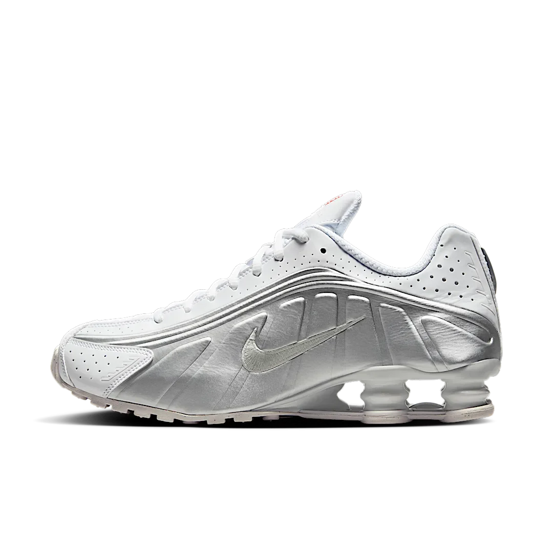Nike Shox R4 White Bright Crimson Metallic Silver