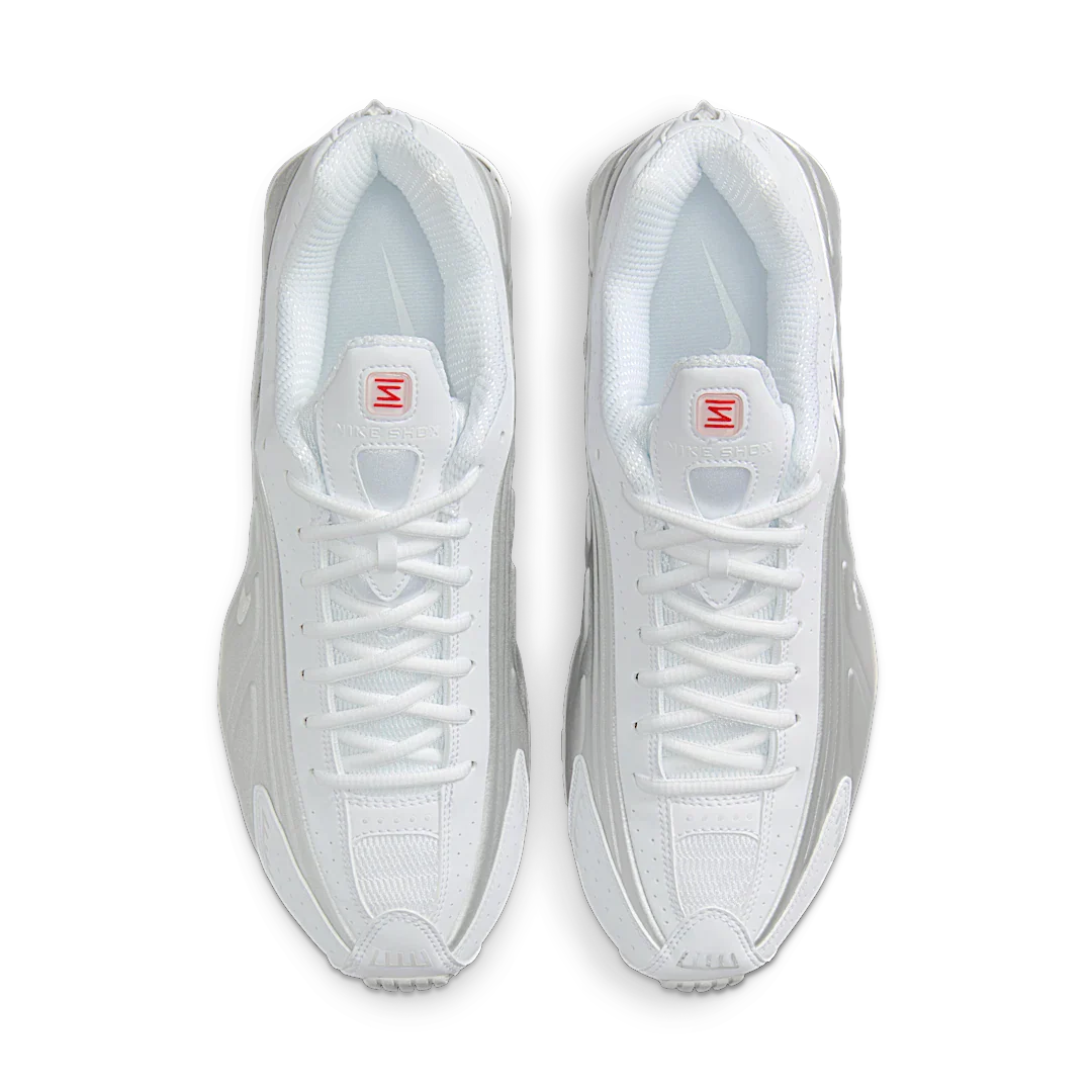 Nike Shox R4 White Bright Crimson Metallic Silver - Image 3